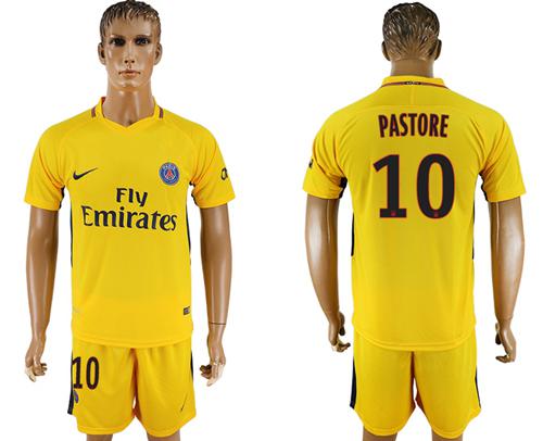 Paris Saint-Germain #10 Pastore Away Soccer Club Jersey